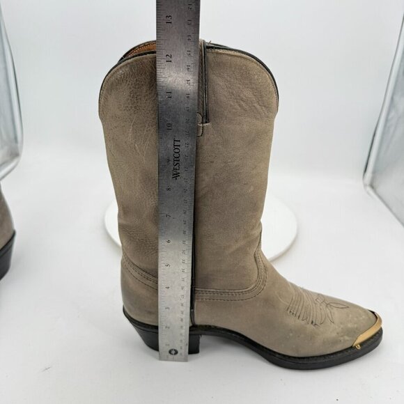 Durango Men Size 9D 21775 Light Grey Leather Pointed Toe Pull On Western Boot - Picture 12 of 14